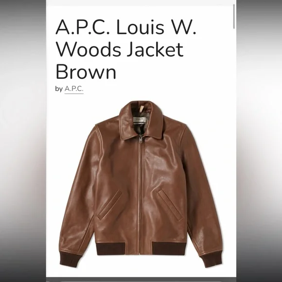 A.P.C. Louis.W レザーブルゾン A.P.C.×Louis Wレザーブルゾンヤギ革ジャケットアーペーセーma1